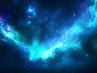 Fototapeta premium Celestial event cosmic nebula in space digital art night sky vibrant colors abstract concept