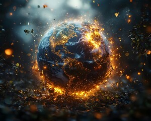 Fractured Earth A Surreal Depiction of a Splintering Planet