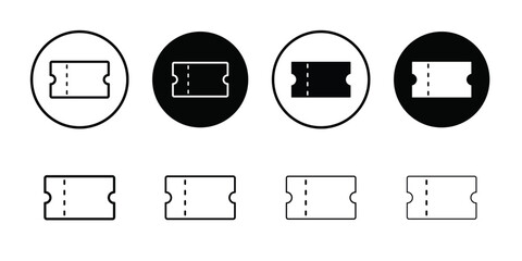 Event ticket icon logo set vector