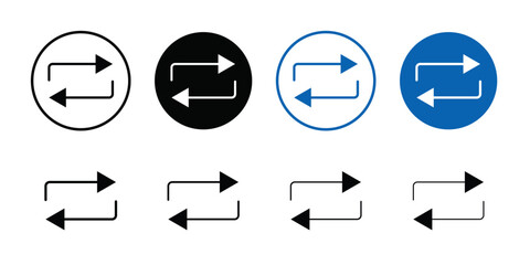 Exchange icon logo set vector