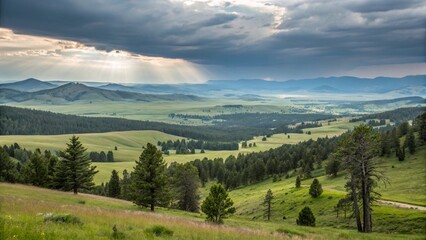 Vast scenic landscapes of Montana state