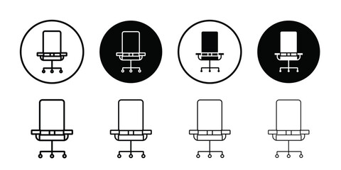 Office chair icon logo set vector