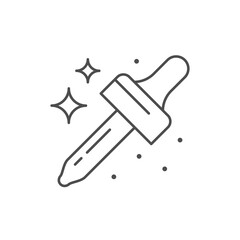 Pipette or dropper line icon
