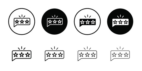 Review icon logo set vector