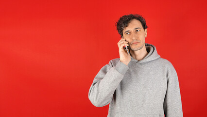 man answers phone, outraged annoying advertisements, refuses services offered, says no, becomes...
