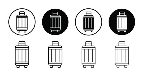 Suitcase icon logo set vector