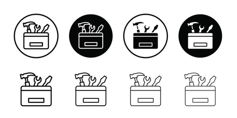 Toolbox icon logo set vector