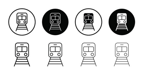 Train icon logo set vector
