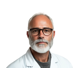 Medical professional portrait person neutral healthcare concept isolated on transparent background png