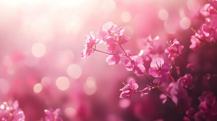Bougainvillea flowers in soft bokeh creating a dreamy background for nature-inspired designs