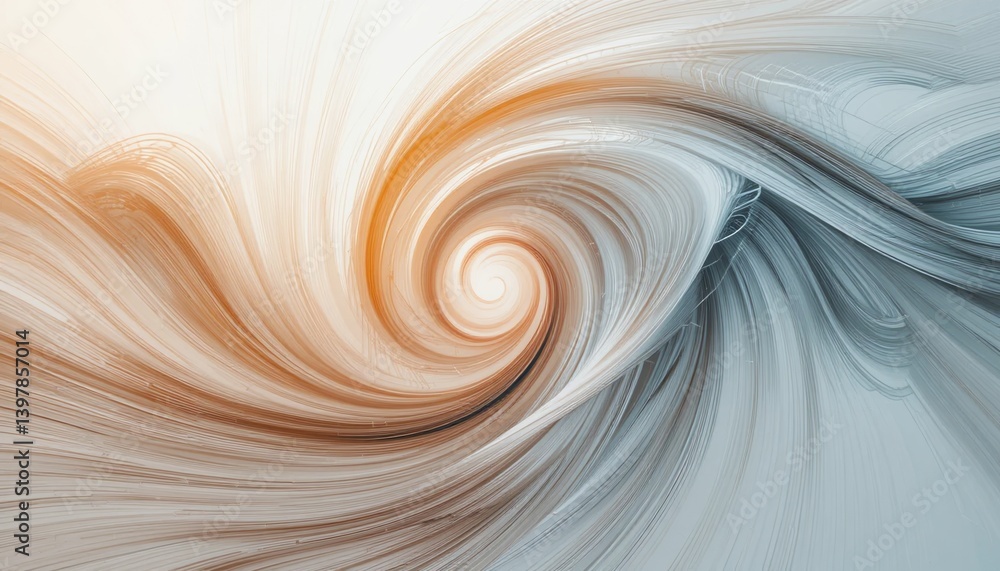 Poster dynamic swirl pattern art abstract design digital artwork soft color palette artistic environment ar