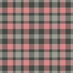 Sandy charcoal grey and Rich greyish Seamless Tartan Textile Design