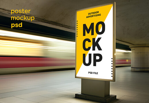 Mockup of a digital advertising screen