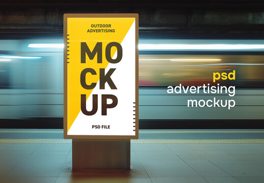 Mockup of a digital advertising screen