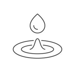 Fototapeta premium Water splash line outline icon