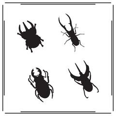 Stag Beetle silhouette, Stag Beetle illustration ,Stag Beetle clipart, Stag Beetle vector , Stag Beetle icon , black Stag Beetle, Stag Beetle illustration on white background,