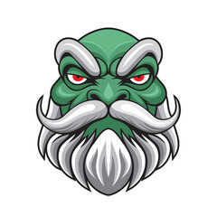 goblin head mascot vector illustration old goblin design