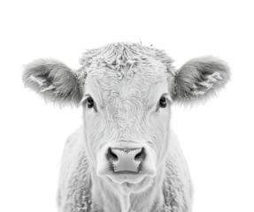 Captivating cow portrait farm animal nature and agriculture isolated on transparent background png