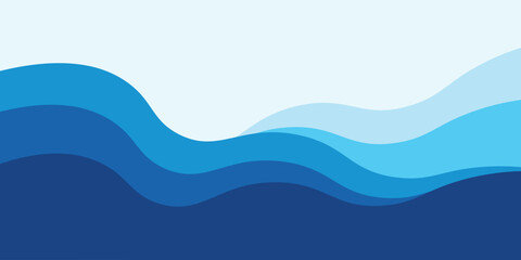 Sea waves layered vector background illustration and sea beach vector illustration eps10