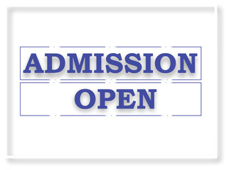 Admission Open Rubber Stamp Effect, Educational Opportunity Announcement