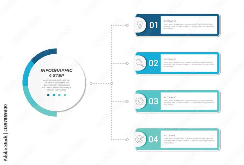 Poster vector infographic label design with circle infographic template design and 4-5-6 options or steps. 