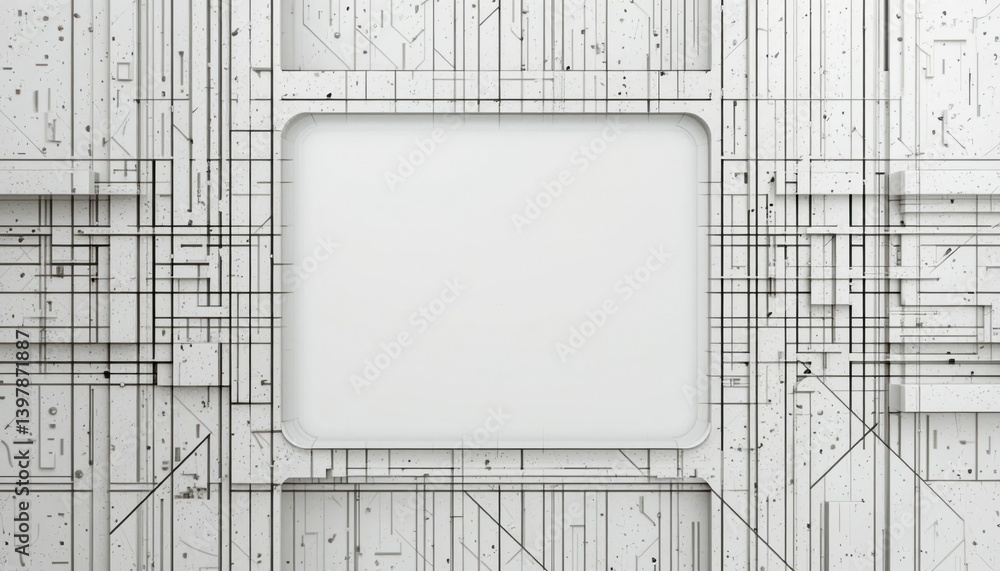 Poster abstract digital circuit design technology lab graphic art minimalist environment close-up view mode