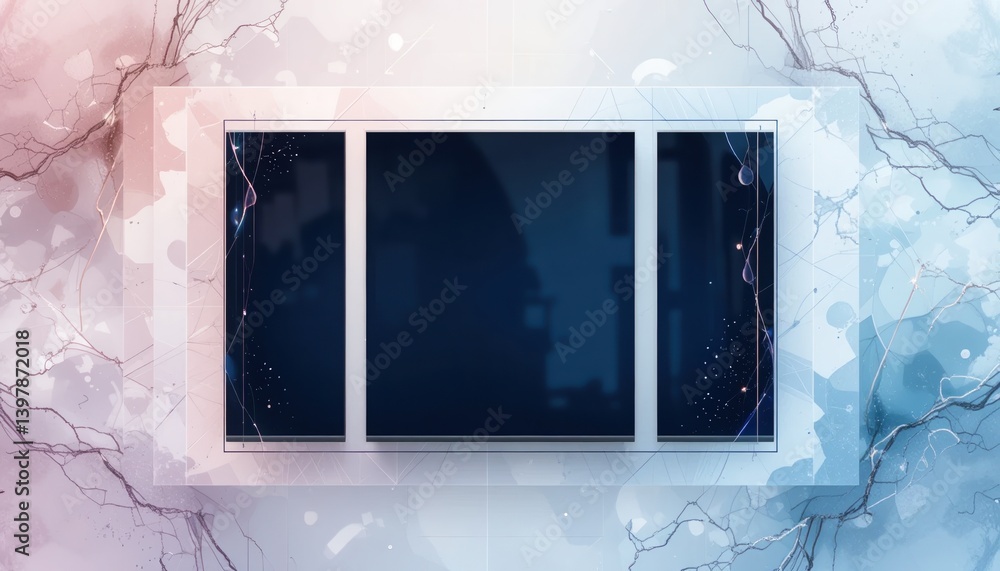 Poster dynamic abstract background with geometric shapes and gradients digital art modern design vibrant co