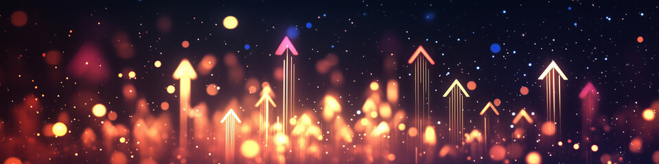 Investments rising digital concept image