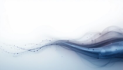 Flowing blue abstract waves digital art minimalist design soft background creative concept