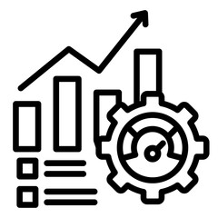 Operational Efficiency Dashboard  Icon Element For Design	