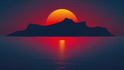 Fototapeta premium sunset in the mountains