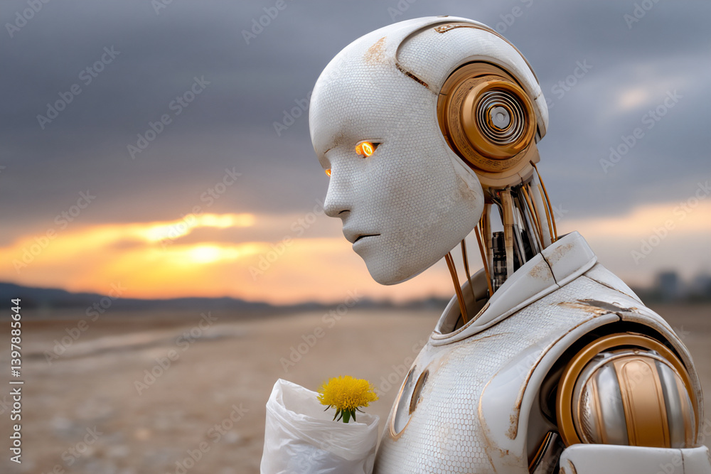 Poster nature restore: robot time-lapse