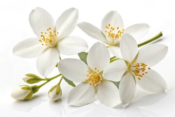 Obraz premium Jasmin flowers on white background