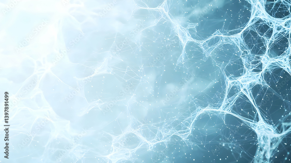 Poster abstract digital network design with light effects