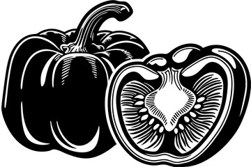 Colorful and clean vegetable vector illustration, ideal for food-related designs, healthy lifestyle promotions, restaurant menus, farm market branding, educational materials, and recipe graphics. Full