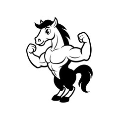 running horse vector illustration