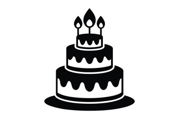 birthday cake isolated on white background
