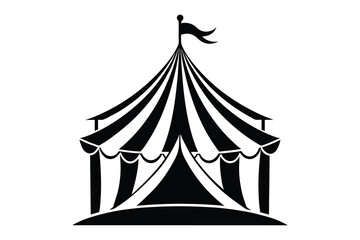 circus tent vector illustration on white background 