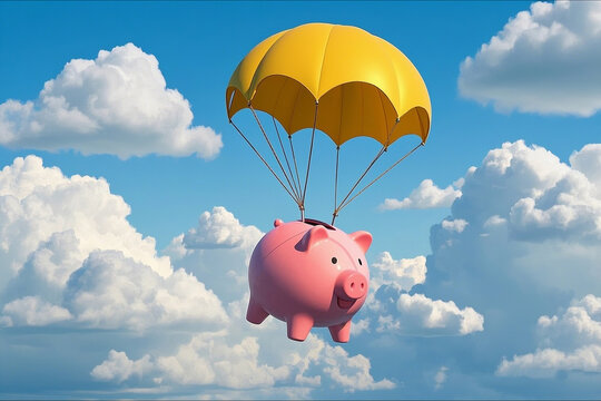parachute in the sky