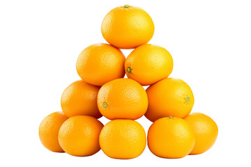 Stacked Pyramid of Fresh Juicy Oranges	