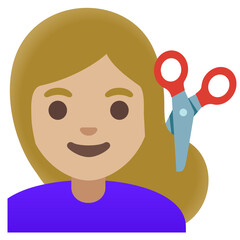 Haircut: Blonde Woman Emoji