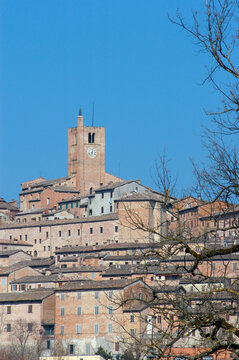 Sarnano, Macerata district, Marche, Italy, view of the village