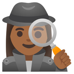 Woman Detective Emoji: Medium-Dark Skin Tone