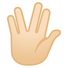 Vulcan Salute Emoji (Light Skin Tone)