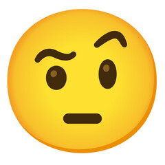 face with raised eyebrow