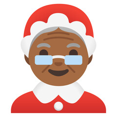 Mrs. Claus Emoji with Medium-Dark Skin Tone