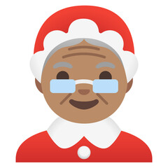  Mrs. Claus Emoji with Medium Skin Tone