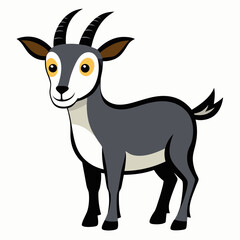 goat cartoon isolated on white