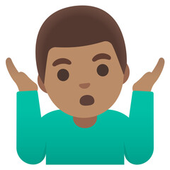 Shrugging Emoji with Medium Skin Tone
