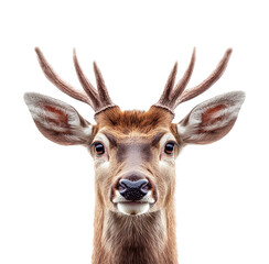 Majestic deer portrait nature reserve wildlife view natural beauty isolated on transparent background png